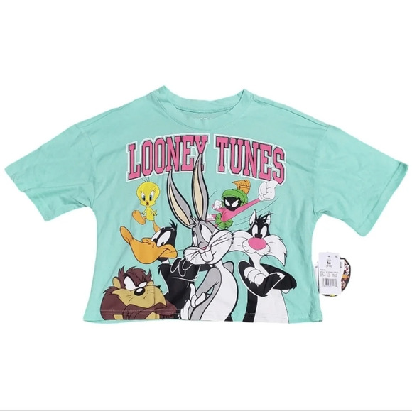 NWT Warner Brothers Looney Tunes Girls Tee Shirt M 7/8 - Picture 1 of 5